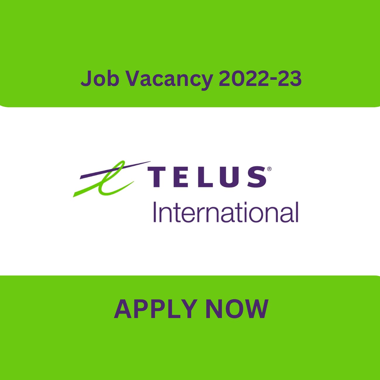 TELUS International careers &TELUS International online jobs : Apply Now