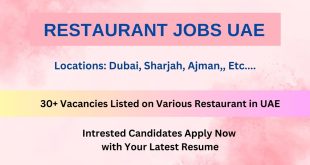 New Job Vacancies at Leading Restaurants in UAE