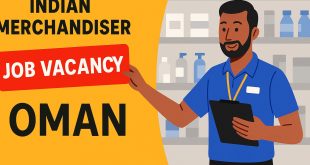 Indian Merchandiser Job Vacancy in Oman
